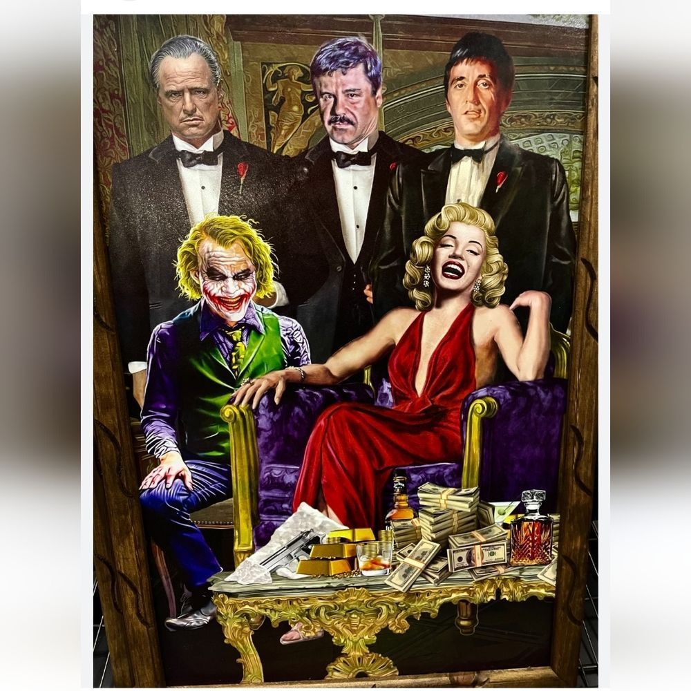 Gangsters Living Life Wooden Wall Art